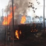 FUEL TANKER BURNING