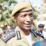 IGP Kale Kayihura addressing the media at Electoral Commission