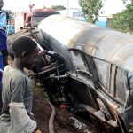 Overturned Tanker Sparks Blaze on Lira Soroti Route