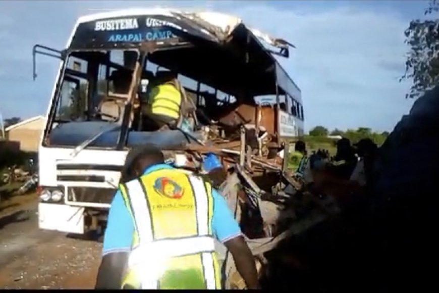 Two Students Lose Lives in School Bus and Truck Collision on Soroti Mbale Road