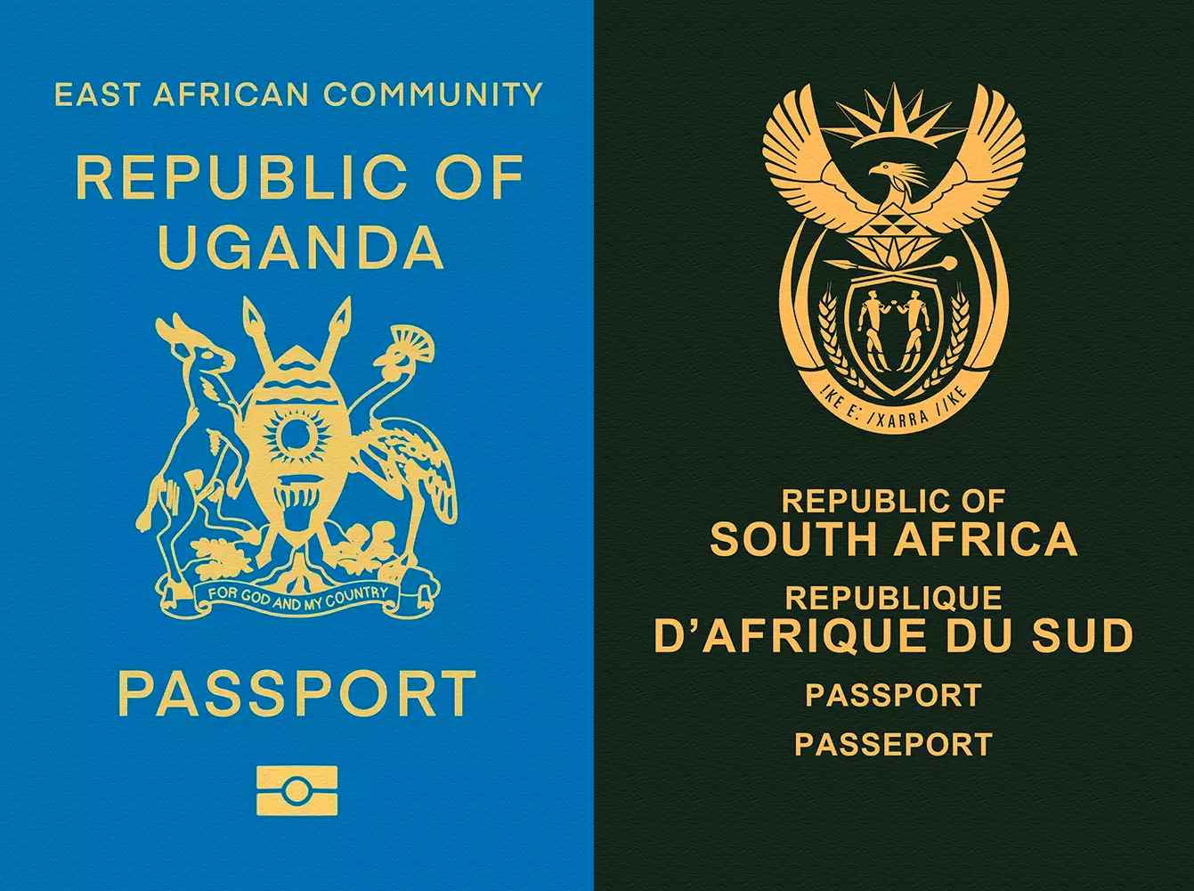 Uganda South Africa passports Visa Waiver
