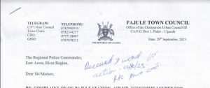 Copy of the letter to the East Aswa River Regional police commander 2 Copy of the letter to the East Aswa River Regional police commander 2