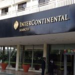 Entrance to intercontinental Hotel in Nairobi