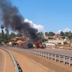 Kampala Police and Fire Services Act Swiftly to Control Northern By-pass Fuel Tanker Fire