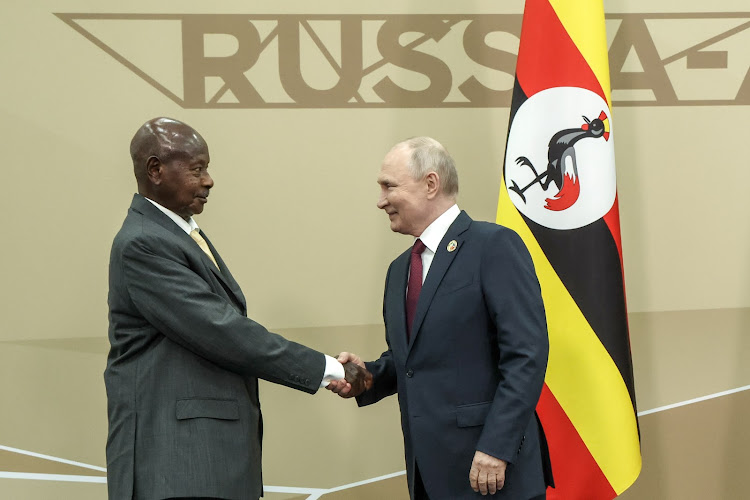 Putin Museveni - Putin Congratulates Uganda on Independence Day, Calls for Stronger Ties