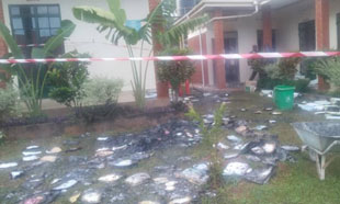 hoima chief magistrates court in ruins after fire