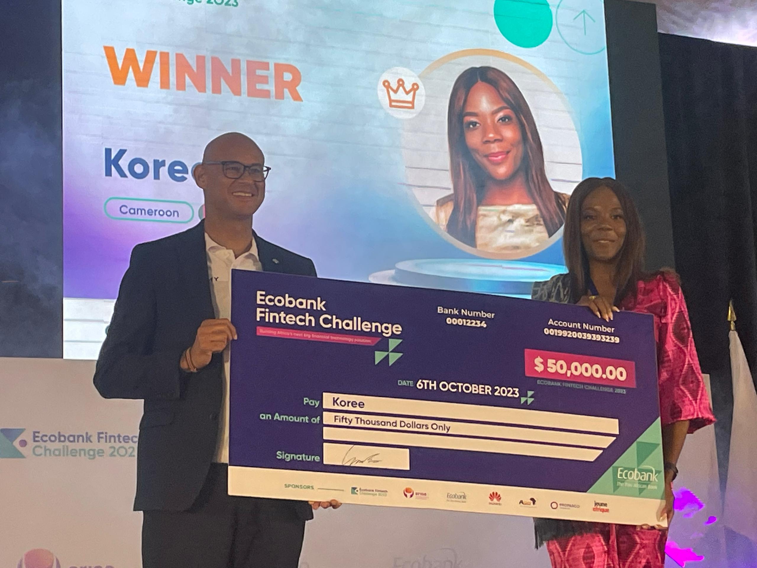 koree wins 2023 ecobank fintech challenge in cameroon