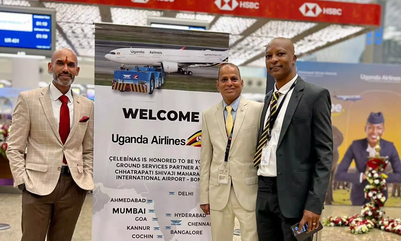 uganda airlines partners with celebi india for mumbai ground handling services
