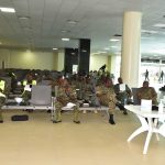 MAJ GEN L KYANDA addressing the meeting at the new passenger terminal at the Entebbe airport. transcpr scaled