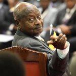 Museveni in a meeting