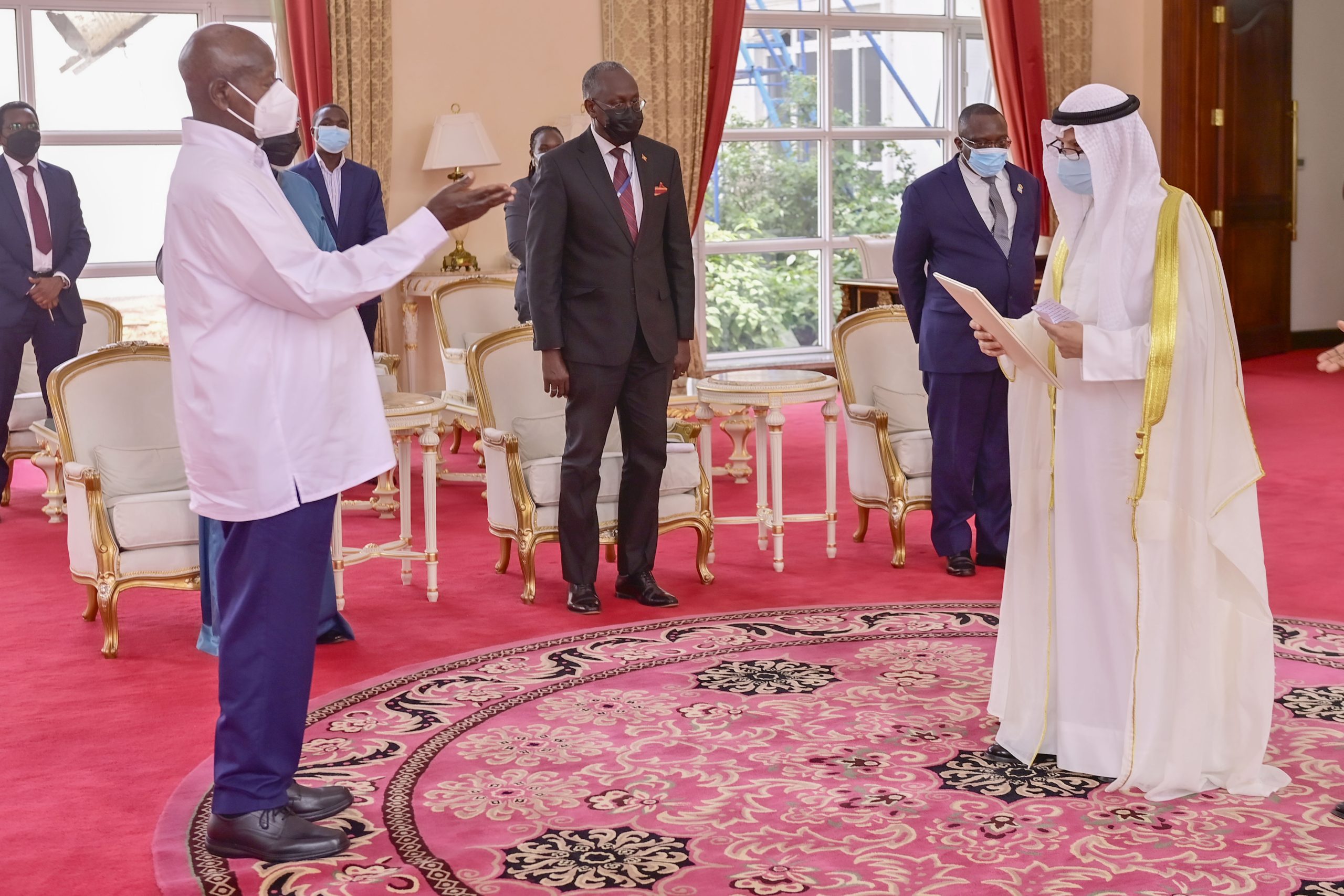 Credentials Ambassador of Kuwait to Uganda H.E Nayef Hapes Al Otaibil Presents Credentials at SHE 05
