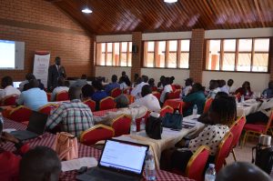 District Commercial officers from Acholi, Lango, West Nile and greater part of Bunyoro attending a three day capacity skills enhancement training in Gulu. Photo By Wilfred Okot.