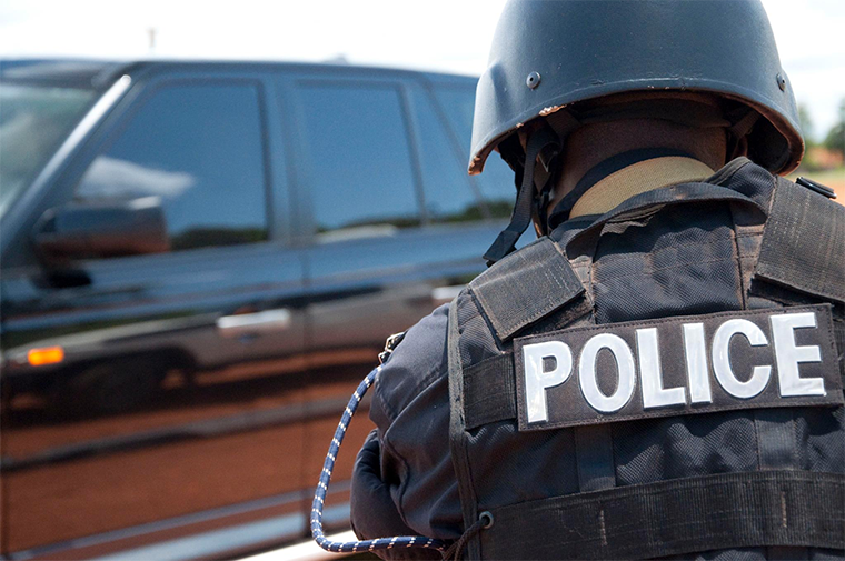 Police guard