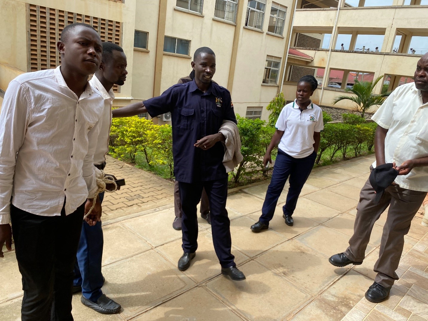 Suspects being taken to Mbarara Central Police