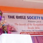 bible society of uganda donates braille bible and christmas gifts to visually impaired community