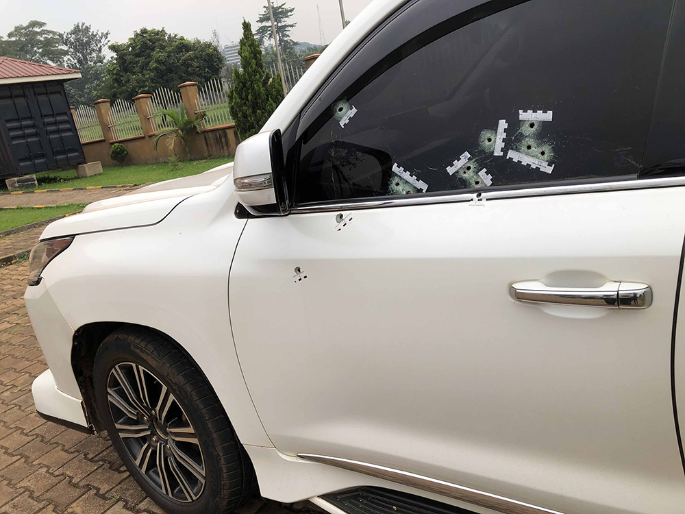 Bugingo attack Police display pastor's vehicle
