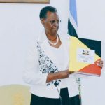 Janet Museveni releasing PLE results