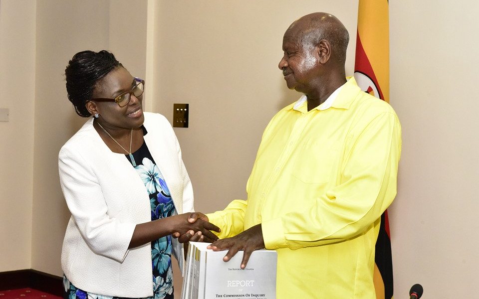 Justices Catherine Bamugemereire and Monica Mugenyi