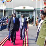 Kenya's President William Ruto departs Entebbe airport after attending the NAM Summit on Friday. PPU Photo