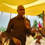 Minister Musasizi Speaking at a Burrial ceremony in Rubanda District