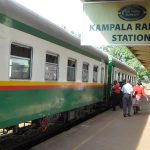 Passengers boarding the train at Kampala station