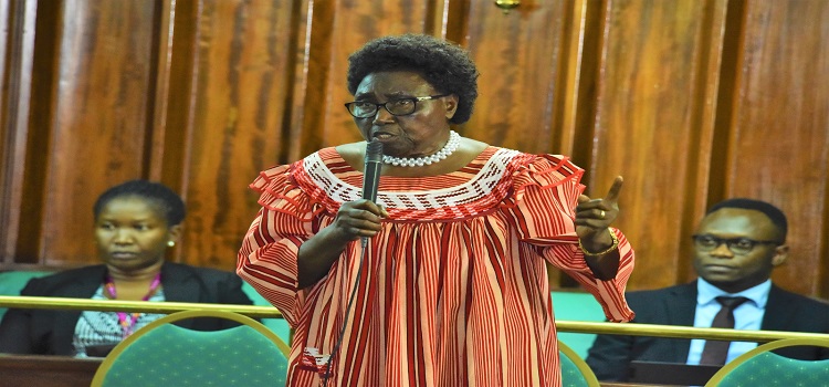 Speaker Among eulogises late Cecilia Ogwal in Bugolobi - he late Cecilia Ogwal making a submission in Parliament. She died in an Indian Hospital on Thursday, 18 January 2024