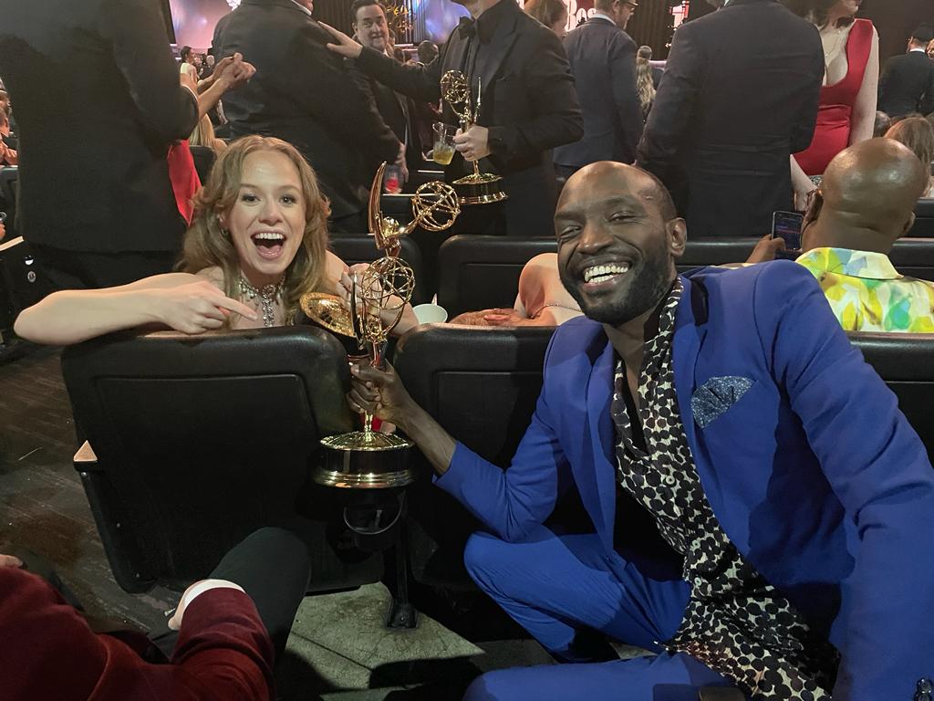 Trevor Noah and Uganda's Joseph Opio in Emmy heaven