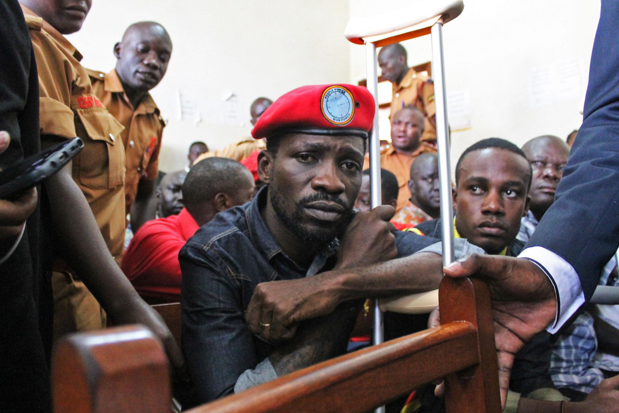 bobi wine condemns clergy seeking security in guns over god