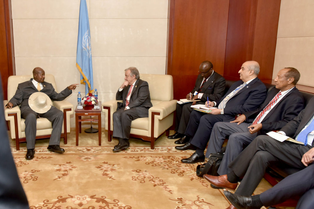 museveni and guterres confer on regional peace