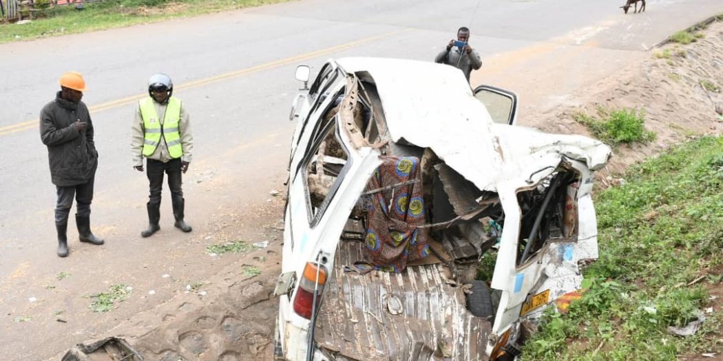 trailer taxi crash claims lives in bunyangabu district