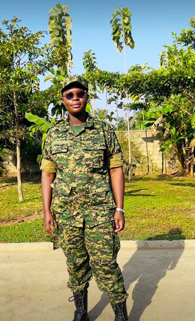 Aber Lillian in UPDF regalia UPDF Arrests Soldier for Providing Military Uniform to MP Lilian Aber