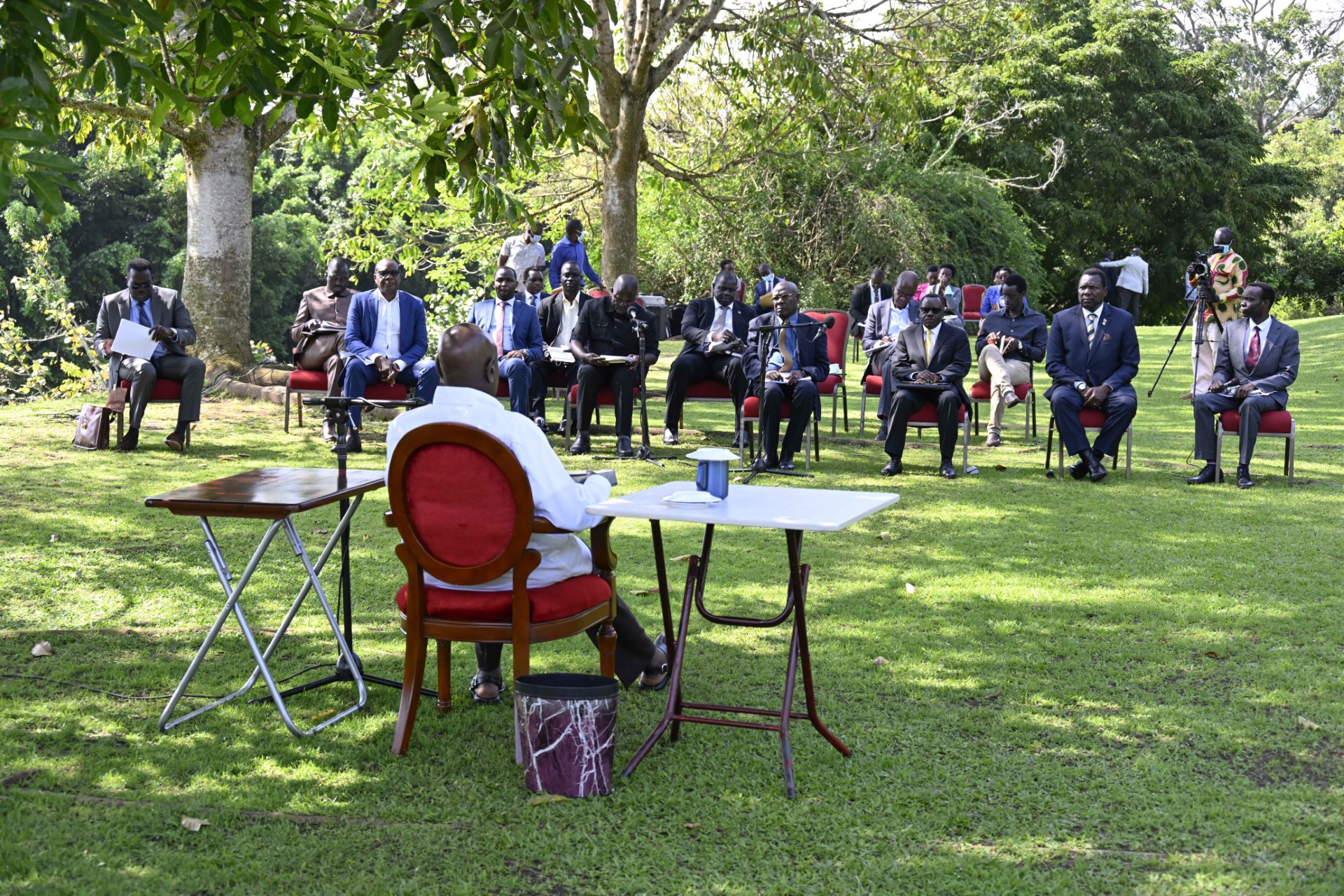 President Museveni in a meeting with Teso leaders PPU photos
