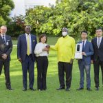 President Museveni meets Delegation from China based CN Light Technology at SH Entebbe 01