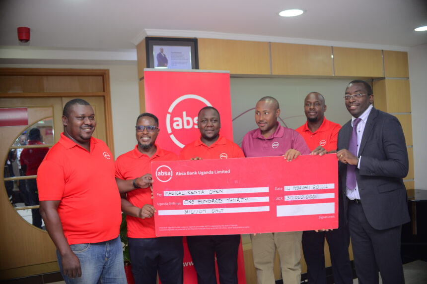 golfers flagged off by absa bank uganda for 2024 magical kenya open