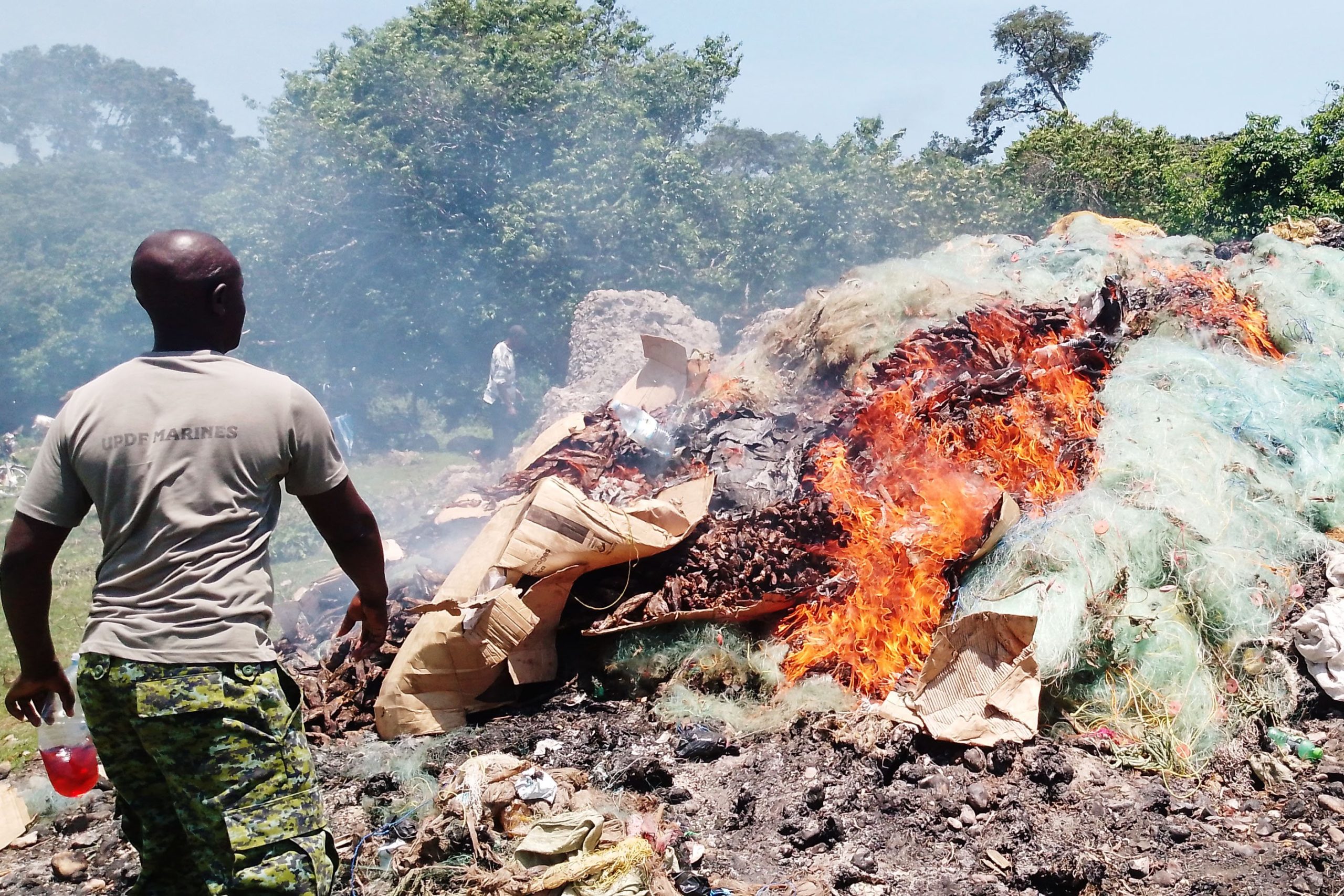 masaka authorities crack down on illegal fishing nets and immature fish destroyed