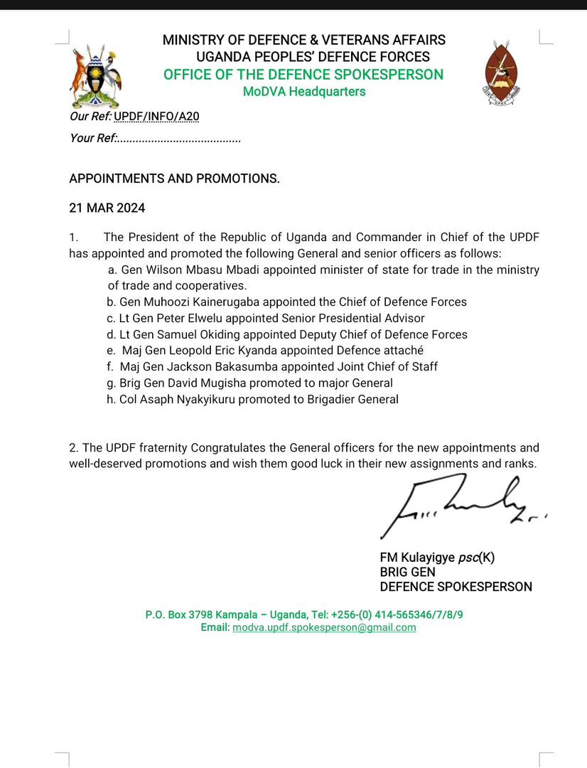 Appointments And Promotions