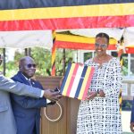 First Lady Janet Museveni recieves UACE results from UNEB