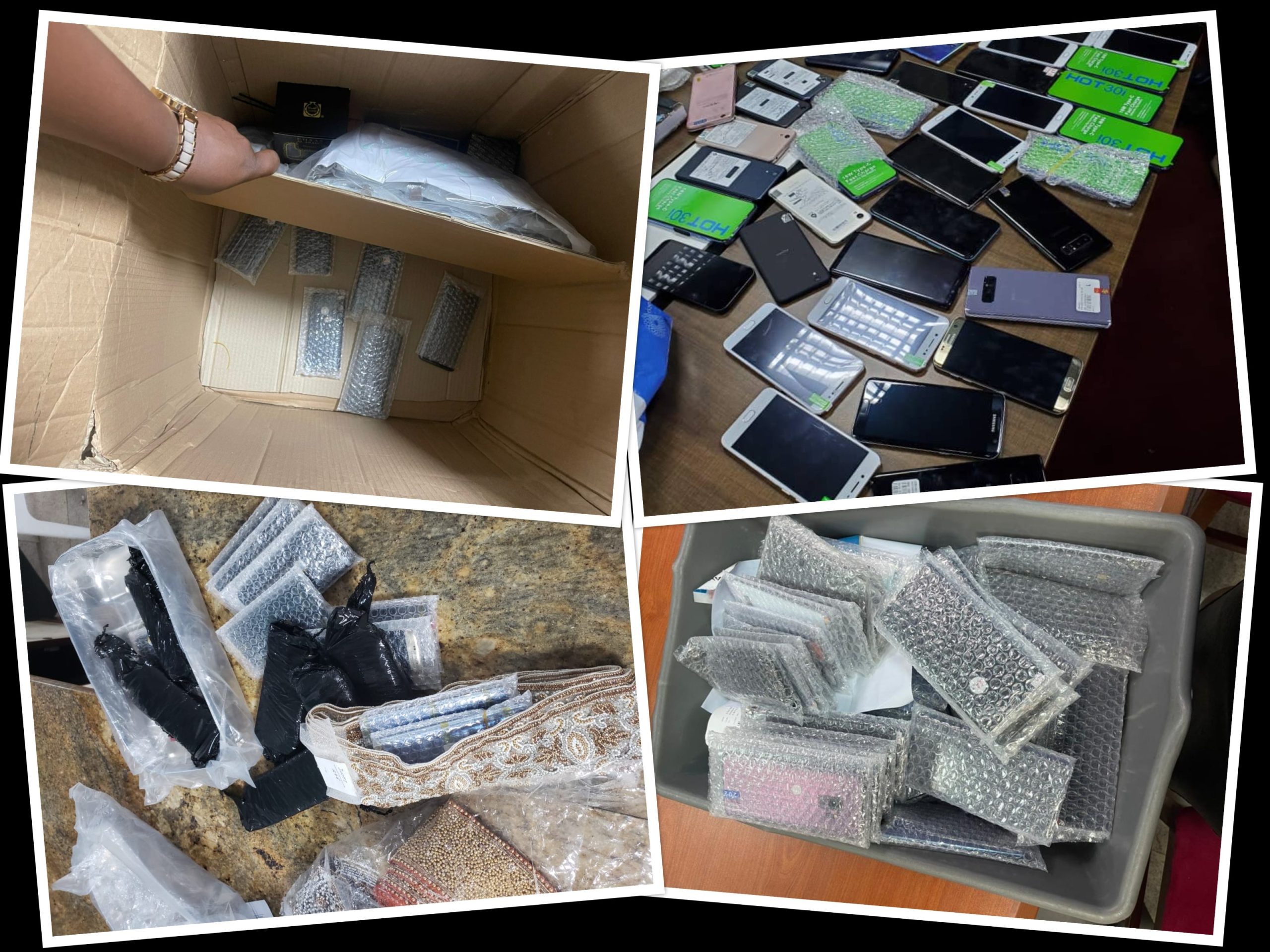 PHOTO URA Smuggled Phones in Entebbe Airport Uganda