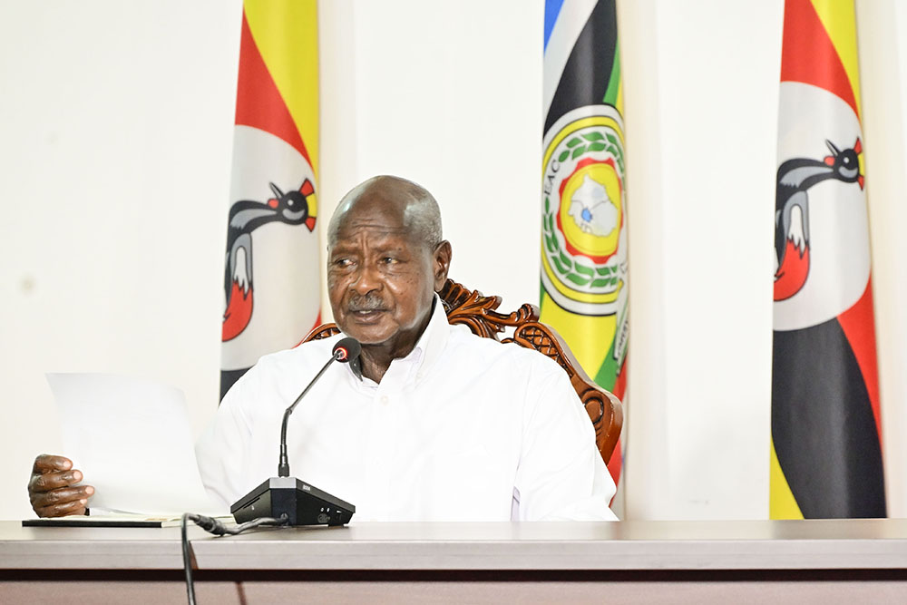 President Yoweri Kaguta Museveni in a televised live address on wealth creation Thursday night PPU photos