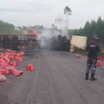 Trailer Overturns, Blocks Mpigi Masaka Road