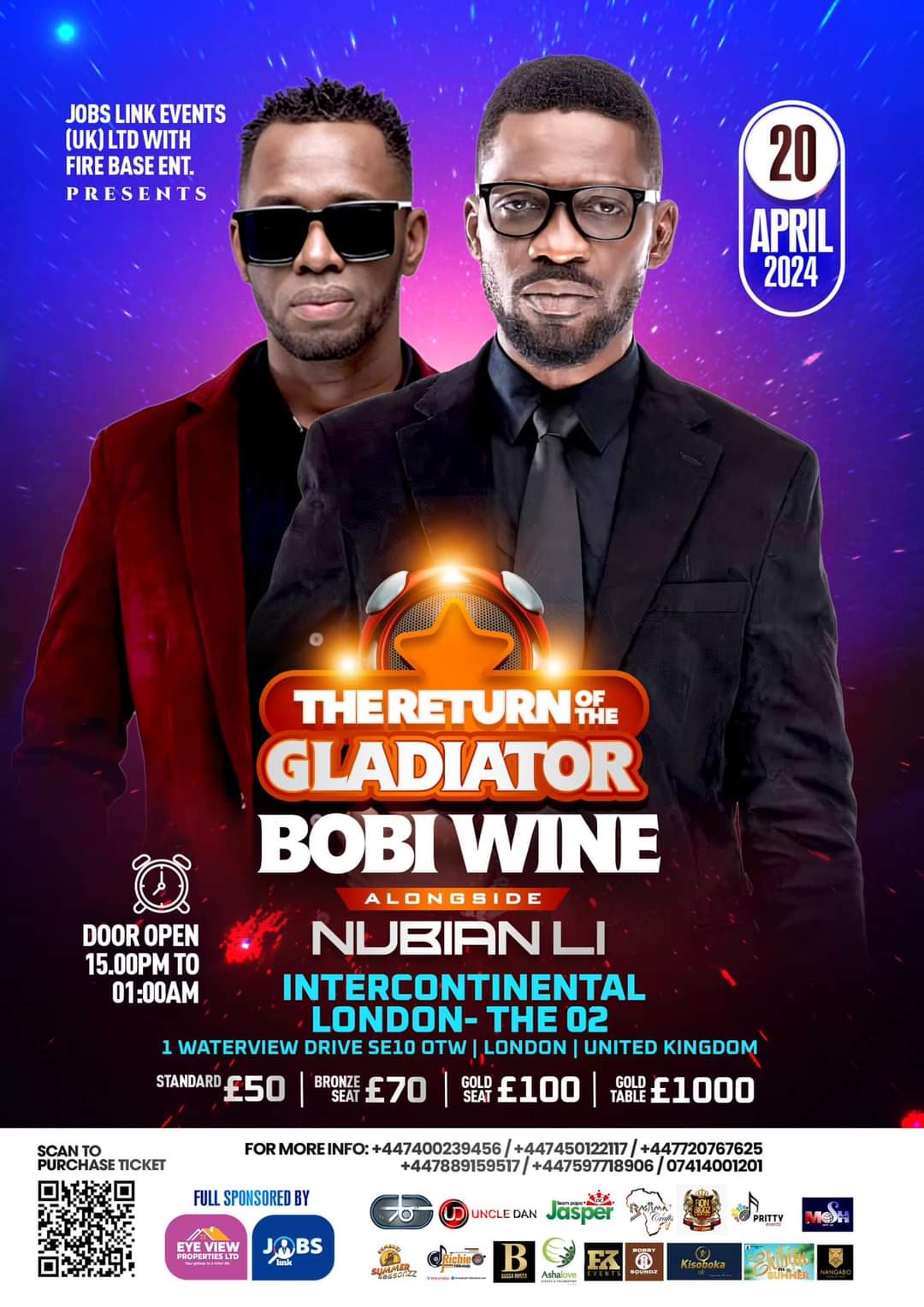 Bobi Wine Announces London Concert: "The Return of the Gladiator"