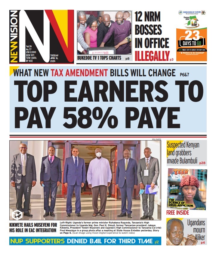New Vision's Tax Headline Sparks Dispute
