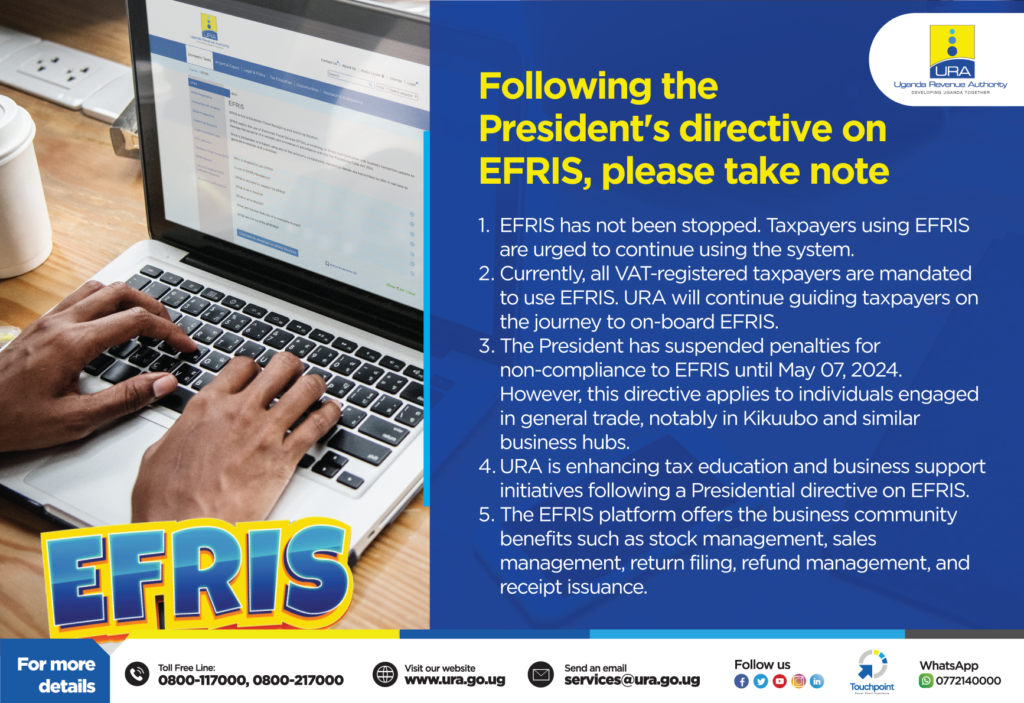 EFRIS has not been Suspended