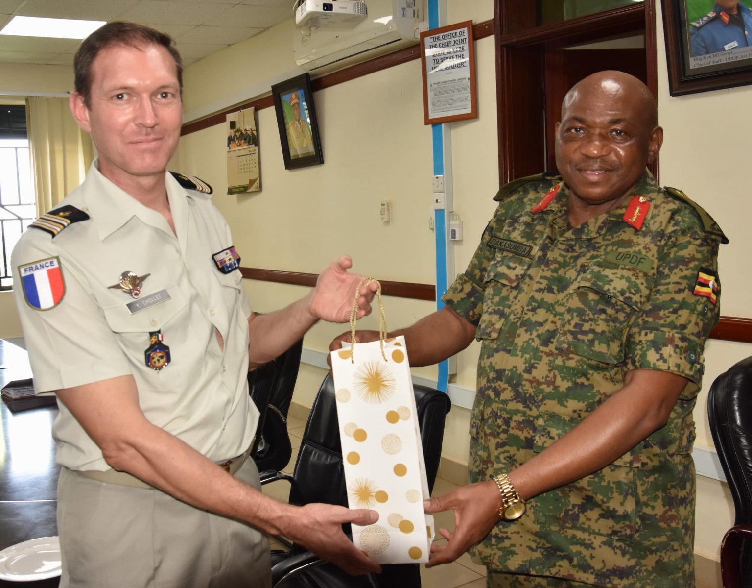 UPDF Chief Thanks French for Training Support