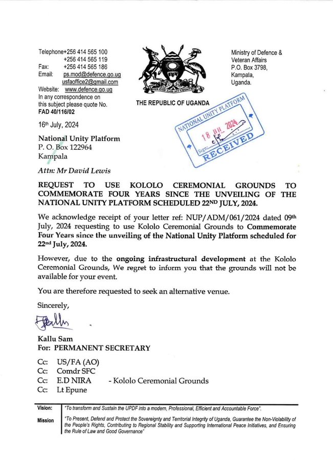 Bobi Wine Slams Government for Blocking NUP Event at Kololo Grounds