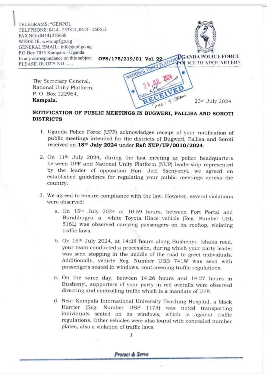Police Block Bobi Wine's Weekend Mobilization Plans in Eastern Uganda