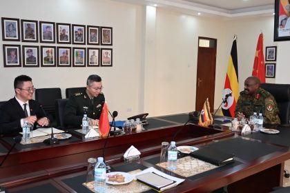Gen Kainerugaba and Chinese Defence Attaché Discuss Strengthening Military Ties