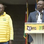 Gachagua and Ruto during presidential election campaigns in August 2022