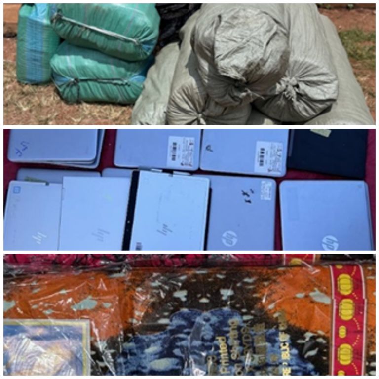 High Value Phones, Fabrics and Laptops Seized in Jinja Smuggling Operation