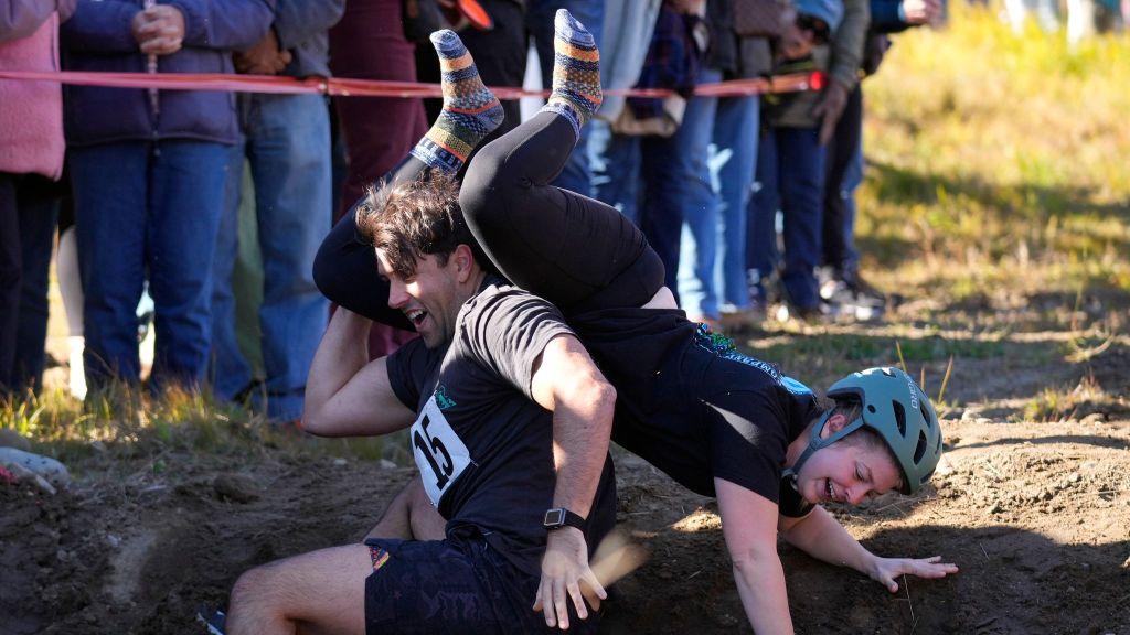 Wife Carrying Championship Draws Large Crowds in Maine